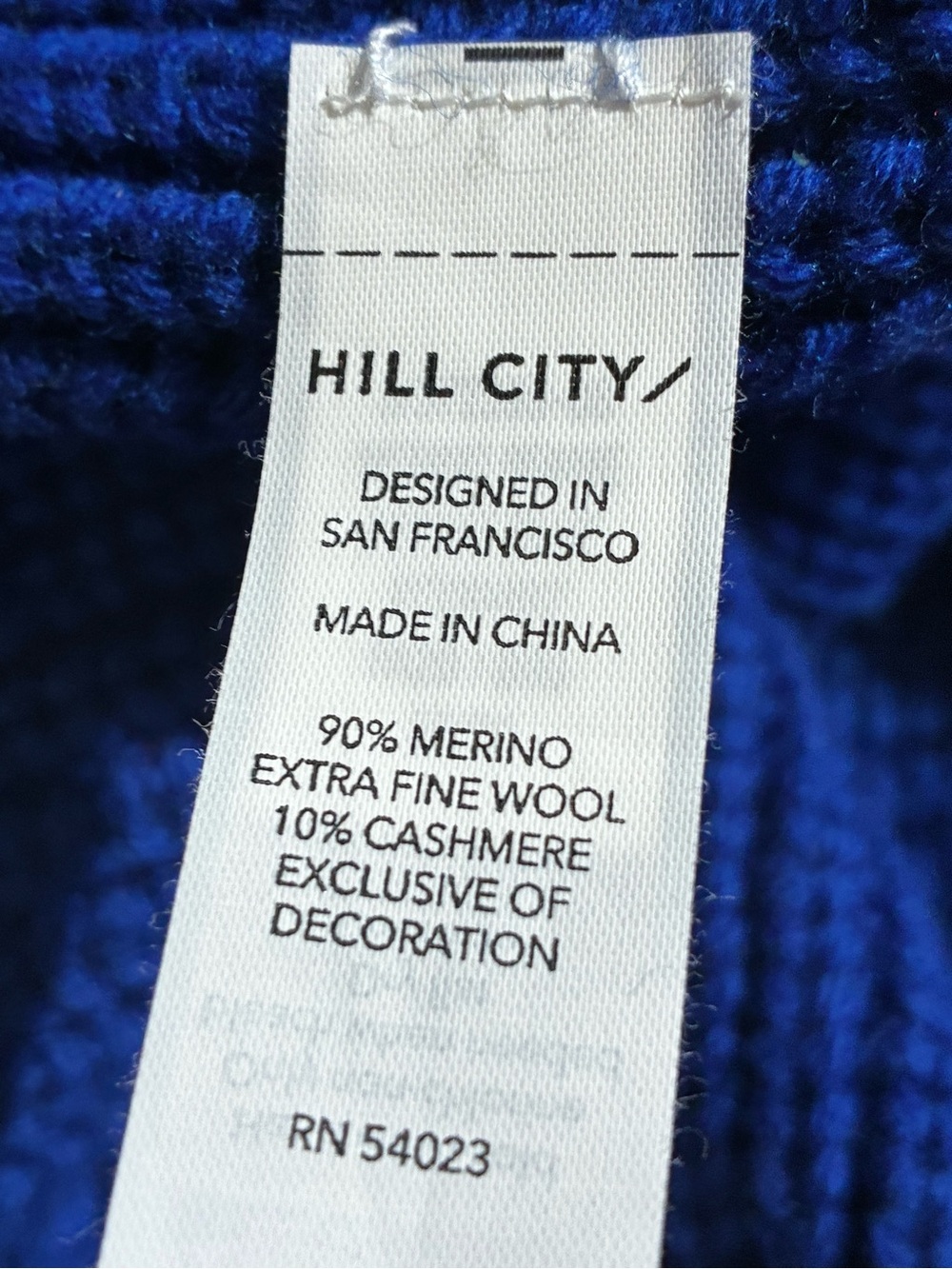 Hill City Merino Cashmere Beanie Blue - Picture 4 of 4